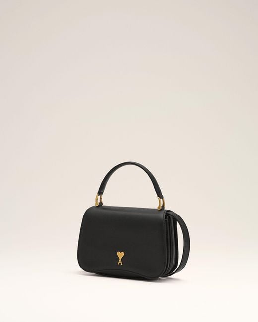 AMI Natural Cowhide Leather Paris Paris Top Handle Bag