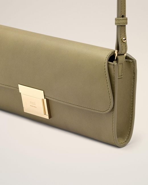 AMI Natural Smooth Leather Mimi Pouch