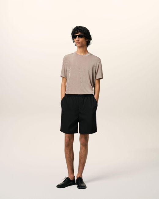 AMI Schwarze Shorts Aus Twill in Black für Herren
