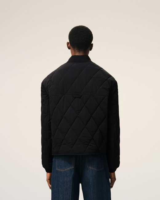 AMI Black Nylon Padded Jacket