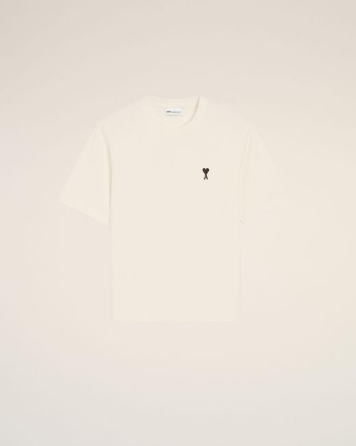 AMI Natural Cotton Place Des Victoires Print T-Shirt