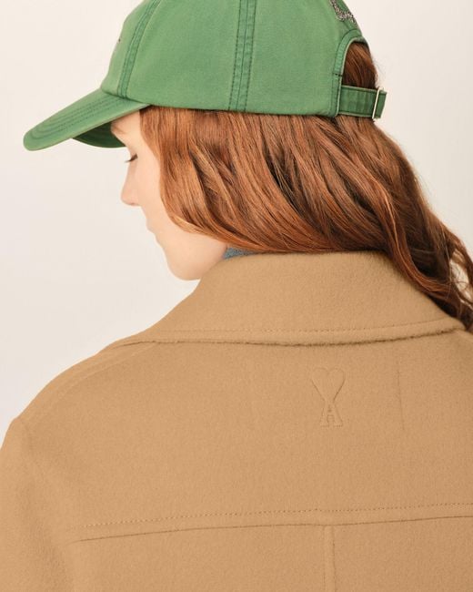 AMI Natural Button-Down Wool And Cashmere Jacket