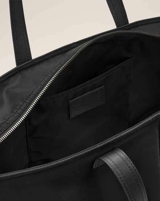 AMI Black Nylon Marcel Small Shopping Bag