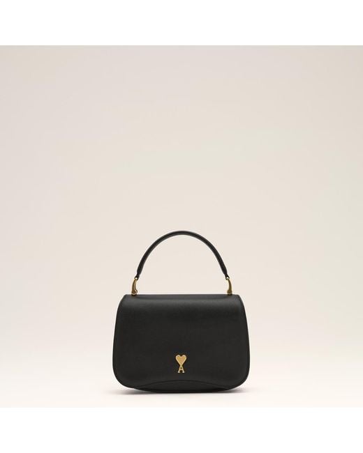 AMI Natural Cowhide Leather Paris Paris Top Handle Bag