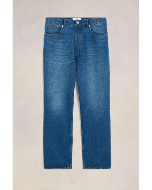 AMI Blue Loose Fit Jeans for men