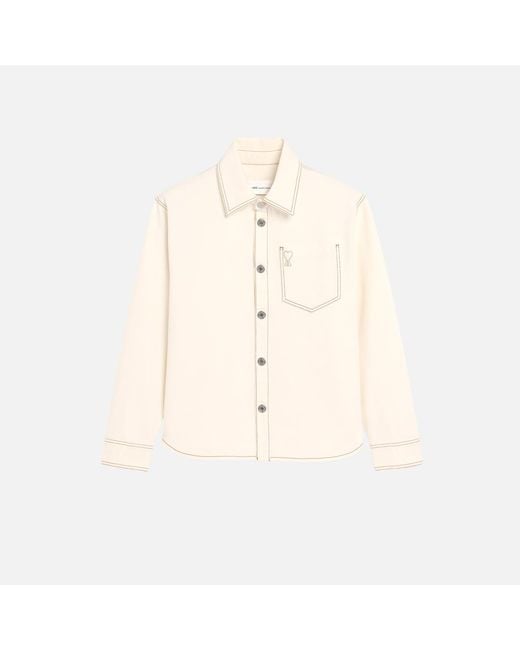 AMI Natural Cotton Ami De Coeur Overshirt for men