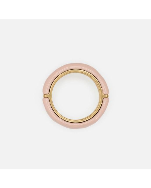 AMI Pink Brass Hammered Lacquered Ring