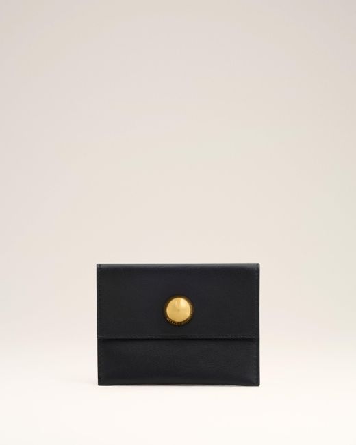 AMI Black Gefaltetes Carrousel Kartenetui Aus Schwarzem Leder