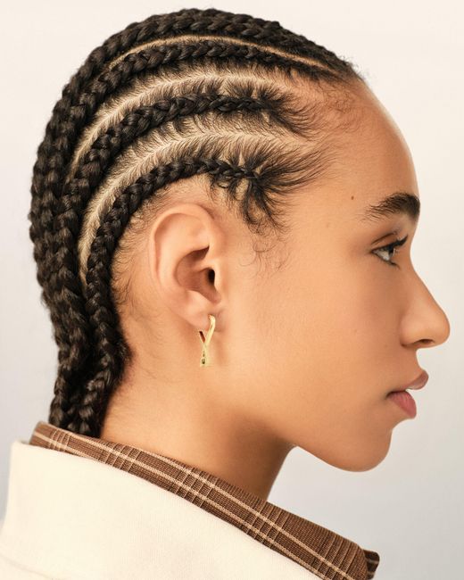 AMI Natural Brass Small Hoops With Ami De Coeur