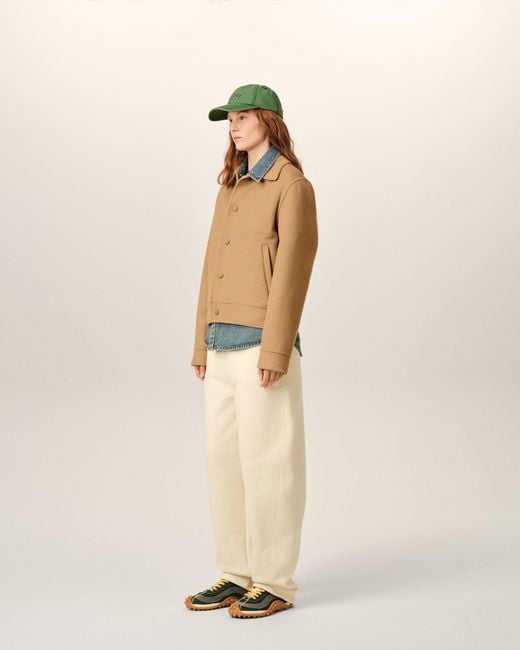AMI Natural Button-Down Wool And Cashmere Jacket