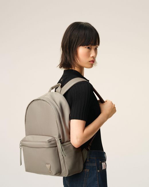 AMI Natural Nylon Marcel Backpack