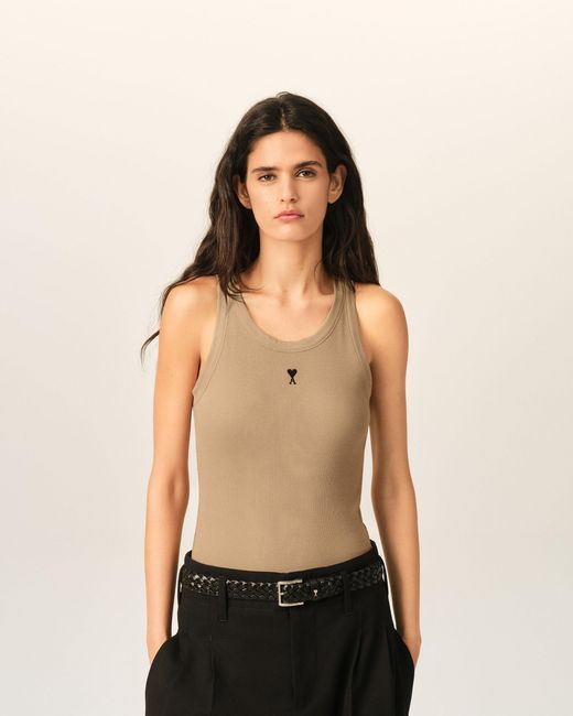 AMI Natural Cotton Tanktop With Ami De Coeur