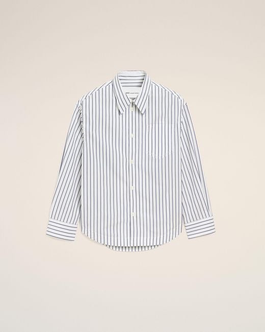 AMI Multicolor Striped Cotton Ami De Coeur Wide Shirt