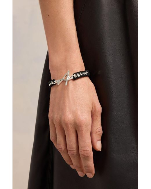AMI Black Ami De Coeur Braided Chain Bracelet for men