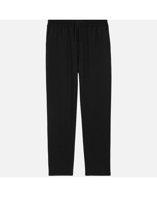AMI Black New Wool Elasticated Waist Trousers for men