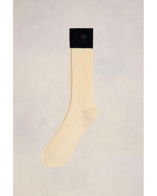 AMI Natural Two Tones Ami De Coeur Socks for men