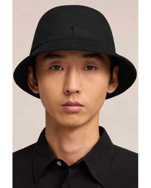 AMI Black Reversible Ami De Coeur Bucket Hat for men