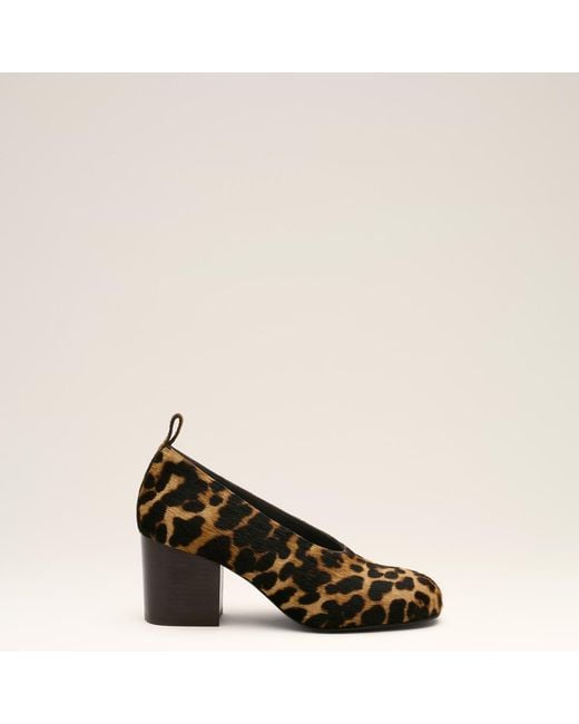 AMI Natural Leopard Printed Cowhide Leather Pumps
