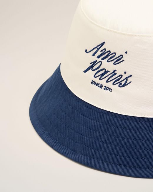 AMI Blue And Cotton Hat