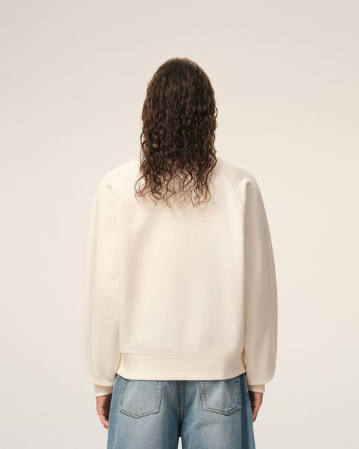 AMI Natural Cotton Embossed Ami De Coeur Sweatshirt