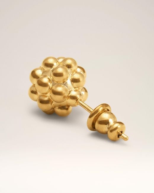 AMI Metallic Brass Pearl Studs