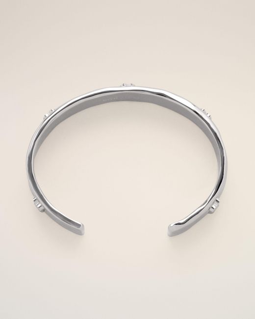 AMI Natural Brass Bracelet With Hammered Ami De Coeur