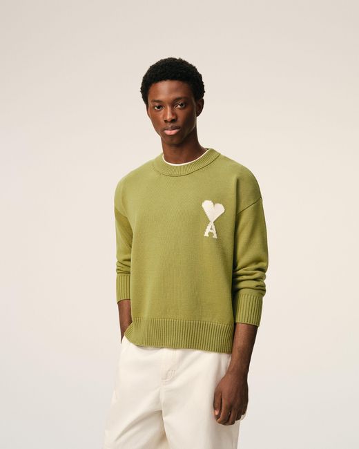 AMI Green Crewneck Sweater