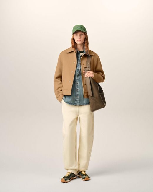AMI Natural Button-Down Wool And Cashmere Jacket