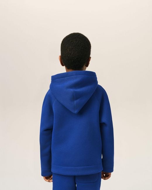AMI Blue Cotton Hoodie With Ami De Coeur