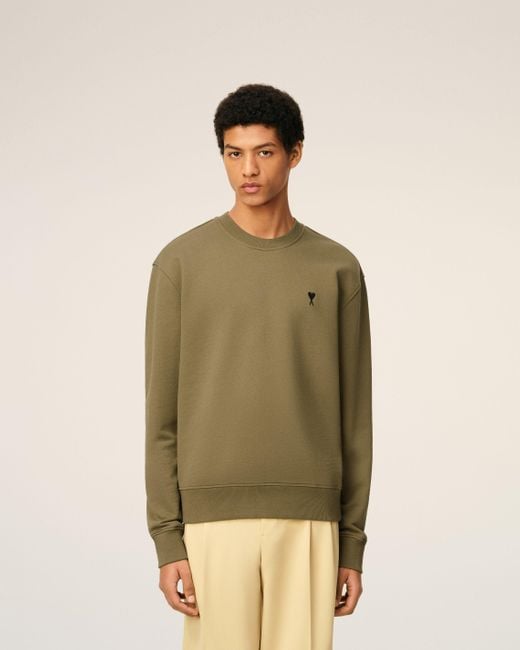 Sweatshirt Vert Ami De Coeur En Coton AMI pour homme en coloris Green