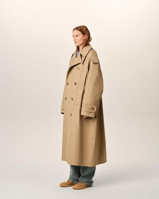 AMI Natural Cotton Trench Coat