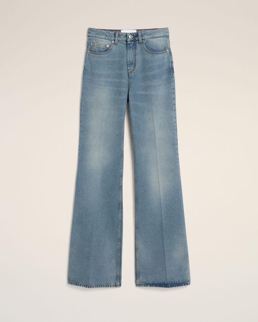 AMI Blue Flare-Fit Cotton Jeans