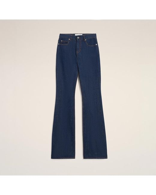 AMI Blue Cotton Bootcut Fit Jeans
