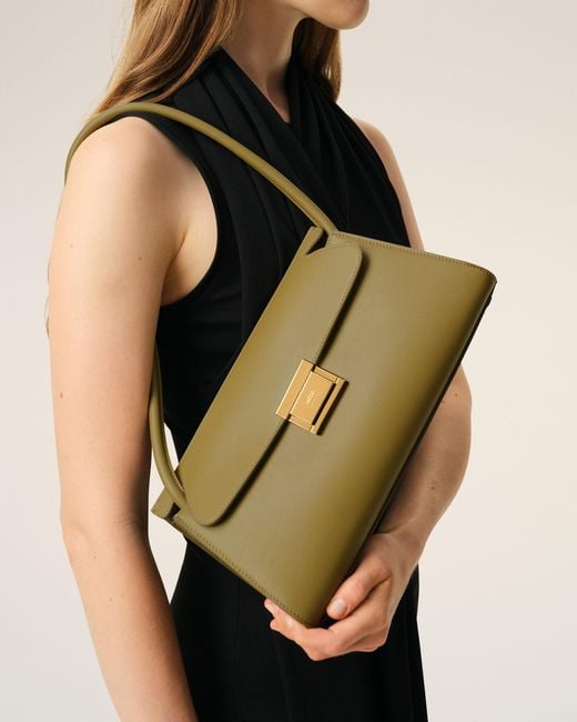 AMI Natural Cow Leather Small Mimi Bag