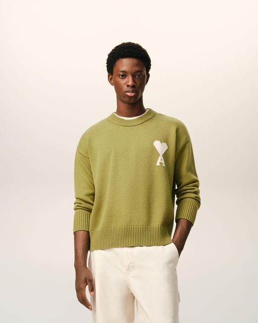 AMI Green Crewneck Sweater