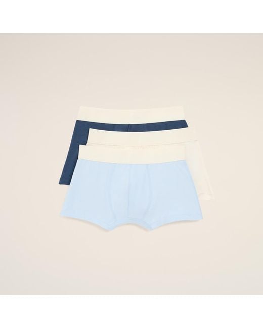 AMI Blue Cotton Three Pack Ami De Coeur Boxers for men