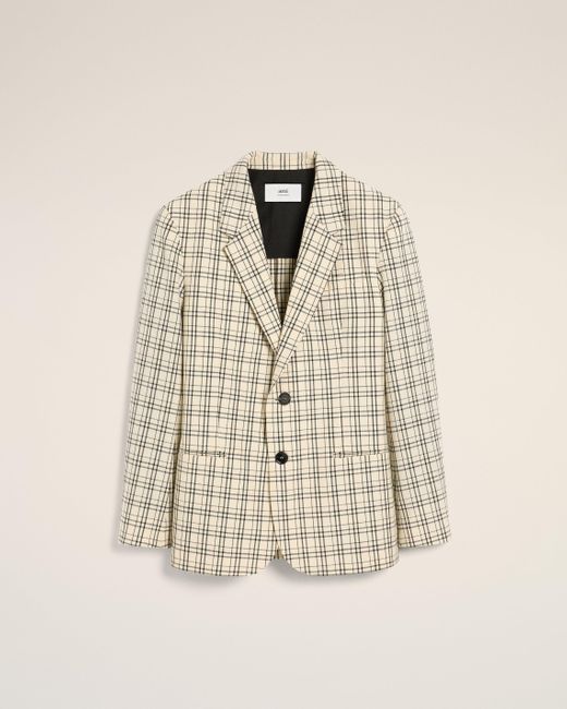 AMI Halbgefütterte Jacke Aus Wolle in Natural für Herren