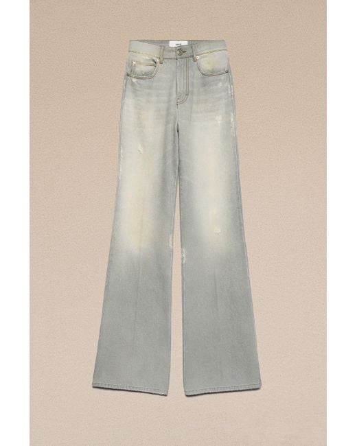 AMI Gray Flare Fit Jeans