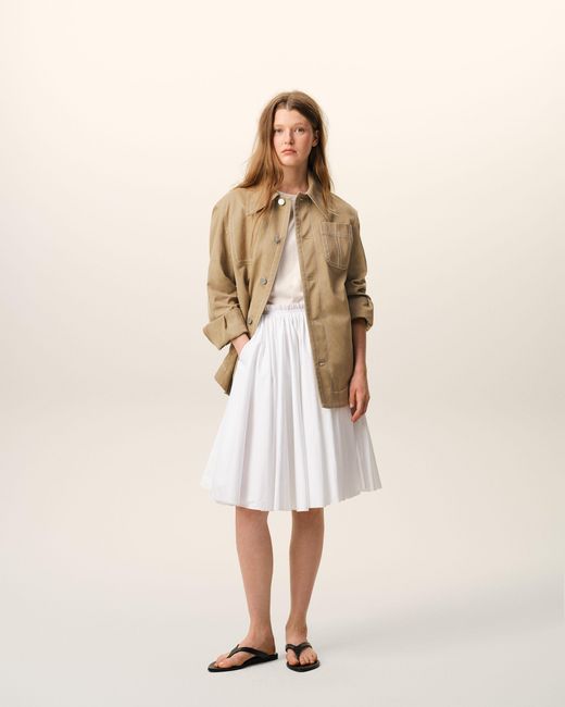 AMI Natural Cotton Worker Buttoned Jacket