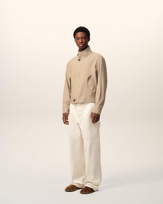 AMI Natural New Wool Harrington Jacket for men