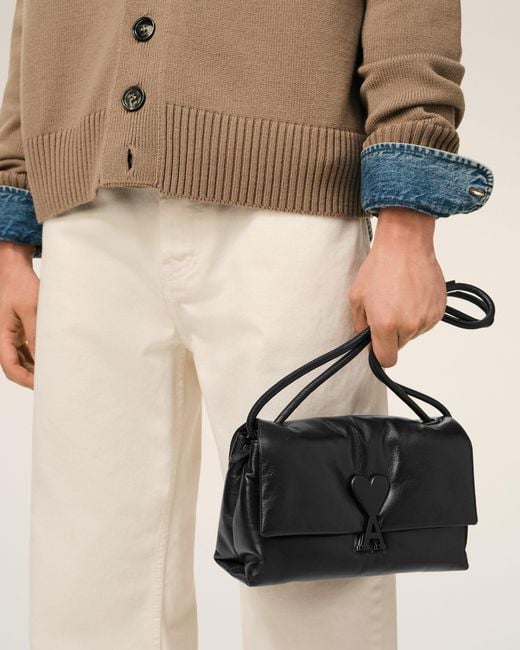 AMI Natural Cowhide Leather Voulez-Vous Bag