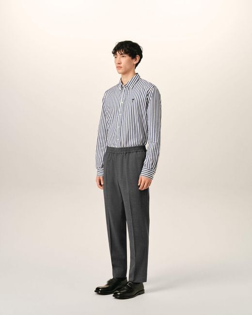 AMI Multicolor Elasticated-Waist Wool Trousers for men