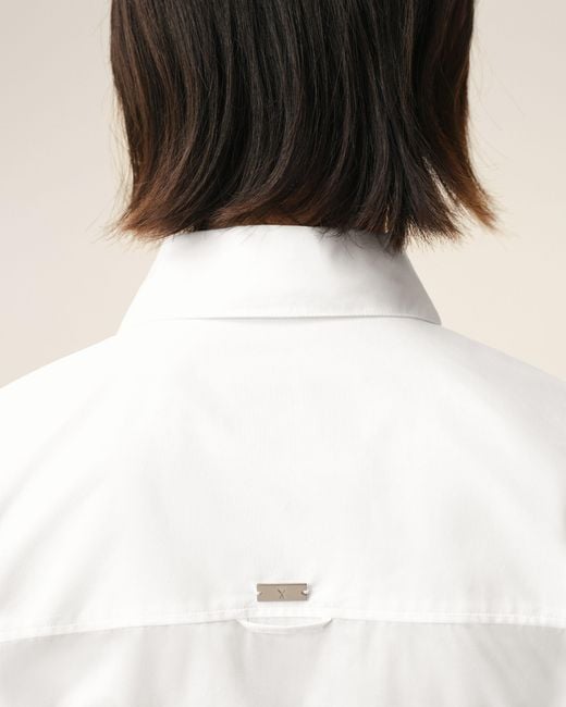 AMI Natural Cotton Sharp Collar Fitted Shirt