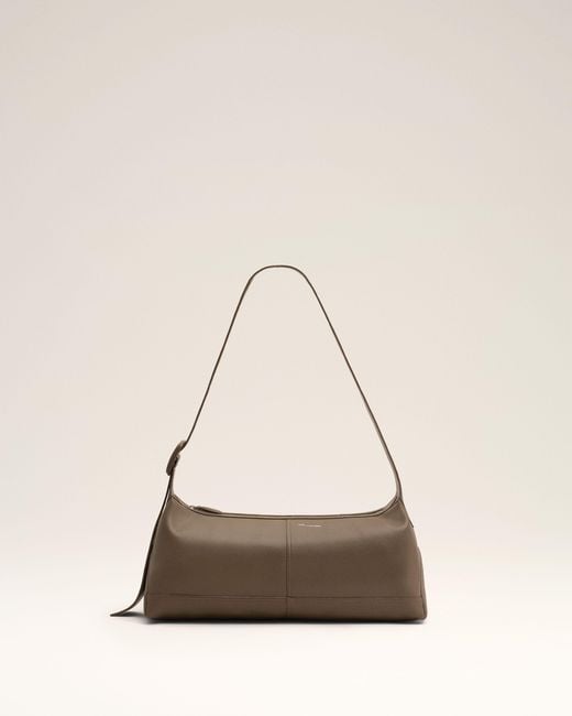 AMI Natural Small Taurillon Leather Etienne Crossbody Bag
