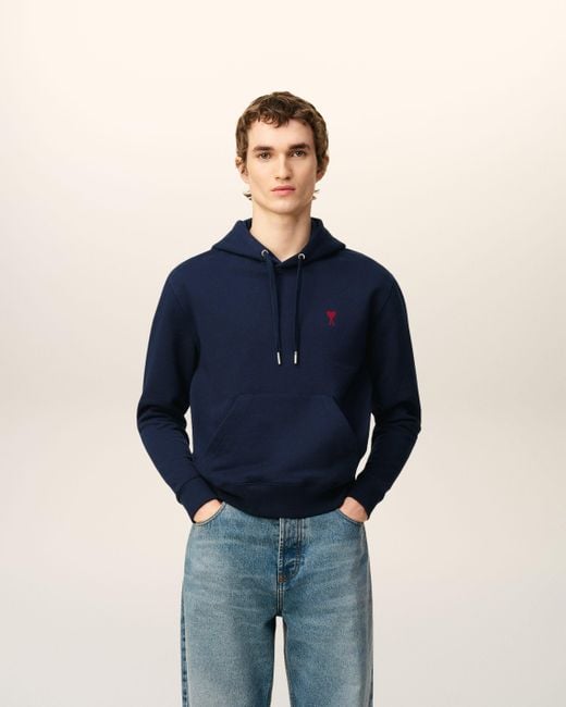 AMI Blue De Coeur Hoodie