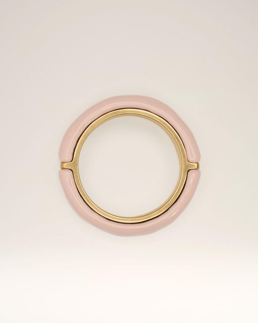 AMI Pink Brass Hammered Lacquered Ring
