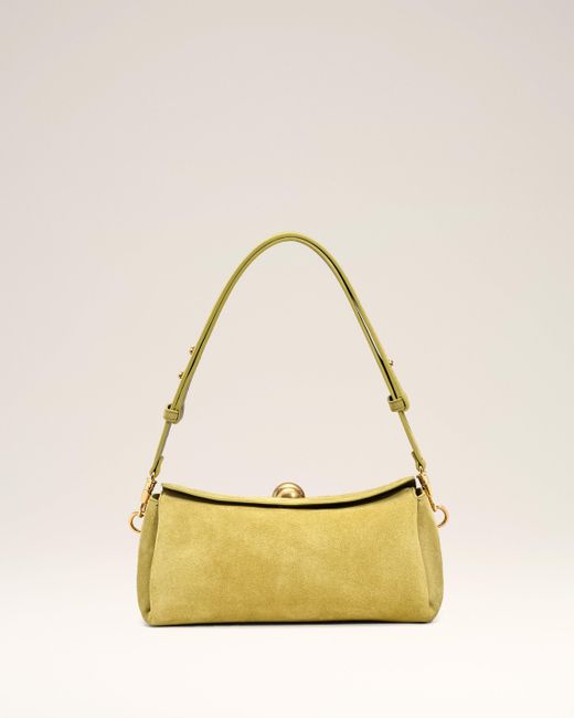 AMI Natural Suede Leather Carrousel Bag