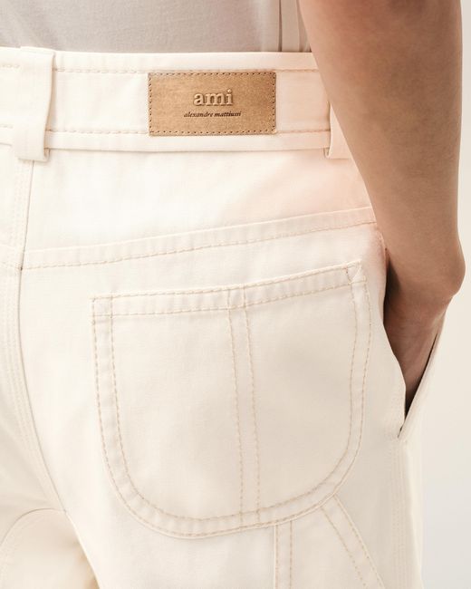 AMI Natural Cotton Worker Trousers for men