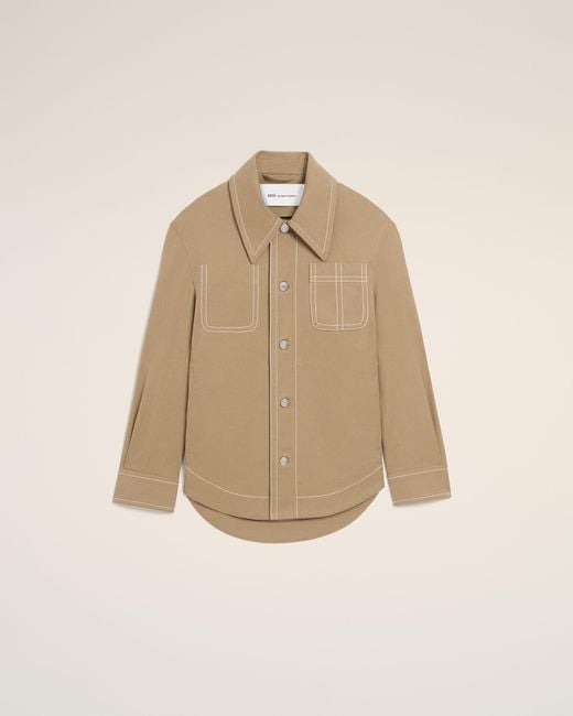 AMI Natural Cotton Worker Buttoned Jacket