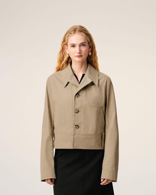 AMI Natural Cotton Buttoned Jacket